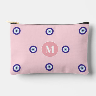 Pochette À Accessoires Monogramme personnalisé motif œil diabolique rose