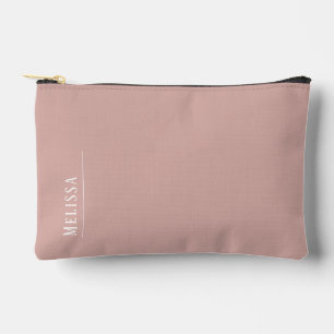 Pochette À Accessoires monogramme personnalisé, rose vif moderne