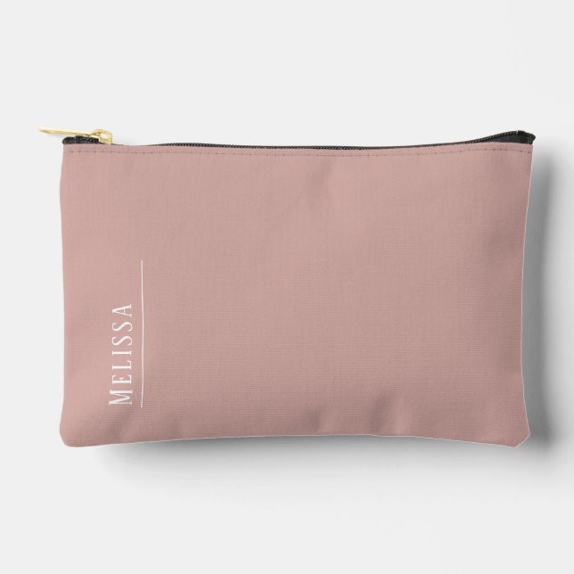Pochette À Accessoires monogramme personnalisé, rose vif moderne (Recto)