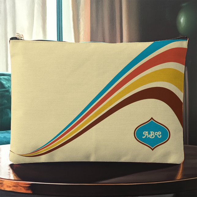 Pochette À Accessoires Monogramme rétro des années 1970 (Créateur téléchargé)