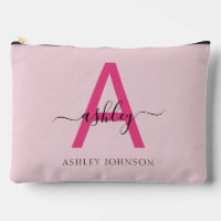 Monogramme rose chaud Nom de la fille Script