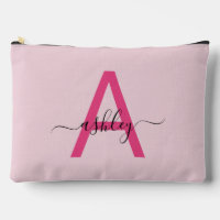 Monogramme rose chaud Nom de la fille Script