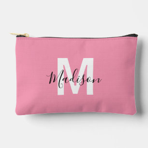 Pochette À Accessoires Monogramme Rose Personnalisé