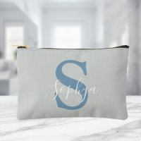 Monogramme simple personnalisé bleu