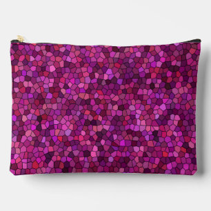 Pochette À Accessoires Mosaïque Rose Violet Grand