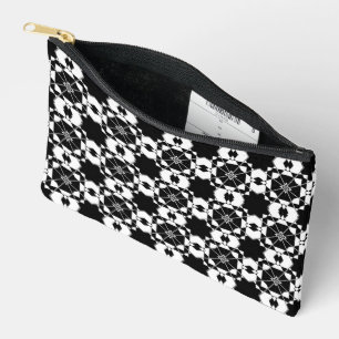 Pochette À Accessoires Motif à carreaux rétro minimaliste – Dessin monoch