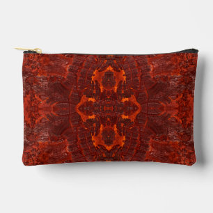 Pochette À Accessoires Motif Brown en cuir de luxe texturé