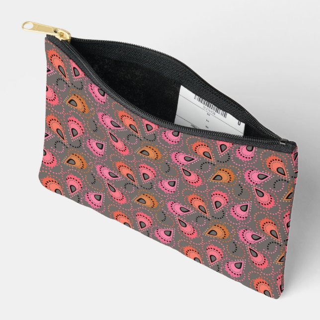 Pochette À Accessoires Motif cachemire. (Ouvrir)