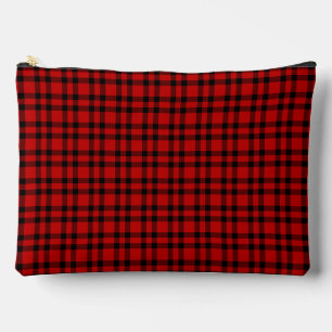 Pochette À Accessoires Motif carreaux rouge noir grand