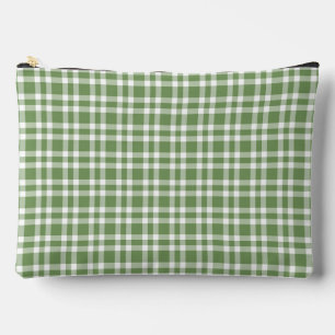Pochette À Accessoires Motif carreaux vert blanc grand