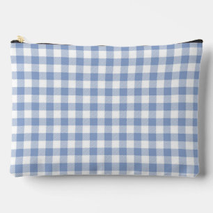 Pochette À Accessoires Motif classique En vichy bleu coché