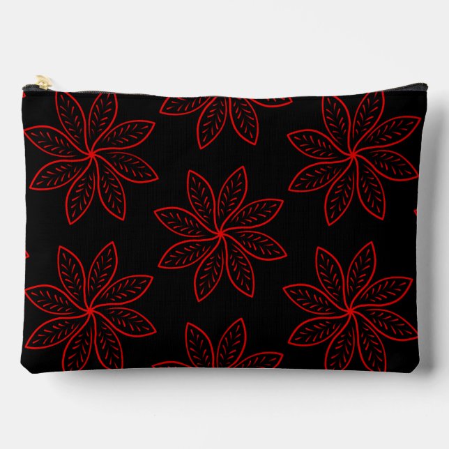 Pochette À Accessoires Motif criminel sur noir (Recto)