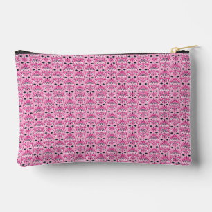 Pochette À Accessoires Motif damassé ornemental rose