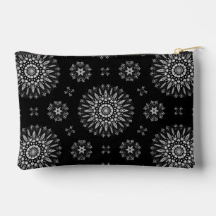 Pochette À Accessoires Motif d'art moderne élégant noir et blanc