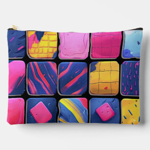 Pochette À Accessoires Motif de blocs colorés Abstraits