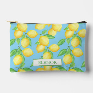Pochette À Accessoires Motif de citron agrumes méditerranéen