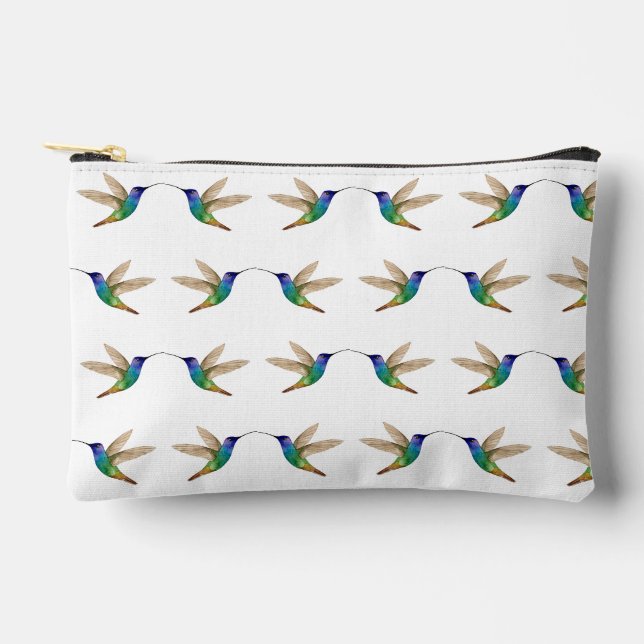 Pochette À Accessoires Motif de colibri (Recto)