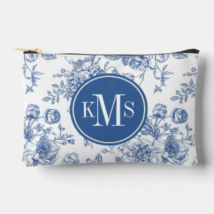 Pochette À Accessoires Motif de fleurs bleues