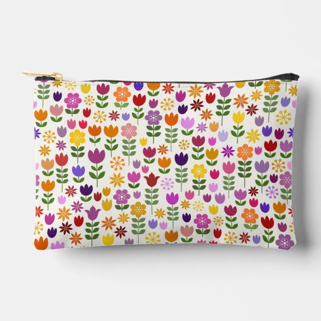 Pochette À Accessoires Motif de fleurs de style scandinave (Recto)