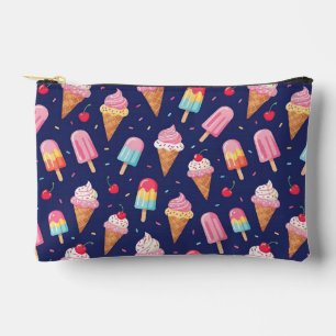 Pochette À Accessoires Motif de glace, de sucettes glacées et de cerises