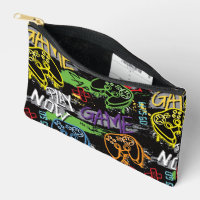 Motif de jeu graffiti néon
