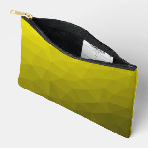 Pochette À Accessoires Motif de maillage géométrique à dégradé jaune