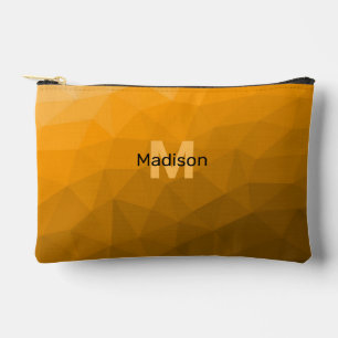 Pochette À Accessoires Motif de maillage géométrique dégradé orange