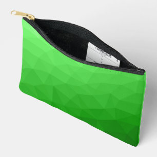 Pochette À Accessoires Motif de maillage géométrique dégradé vert clair