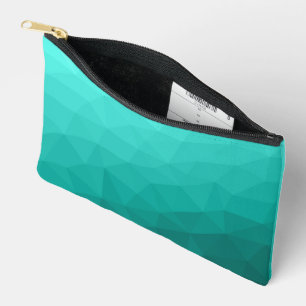 Pochette À Accessoires Motif de maillage géométrique Turquoise turquoise