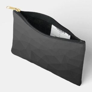 Pochette À Accessoires Motif de maille géométrique à dégradé gris foncé