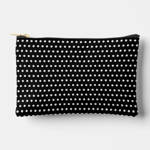 Pochette À Accessoires Motif de points blancs élégant sur noir