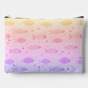 Pochette À Accessoires Motif de poisson couché de soleil rayonnant modern