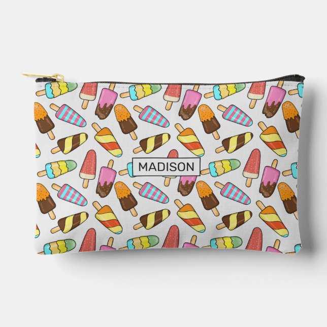 Pochette À Accessoires Motif de Popsicles de crème glacée (Recto)