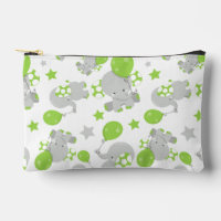 Motif Des Eléphants, Eléphants Mignons - Grey Vert