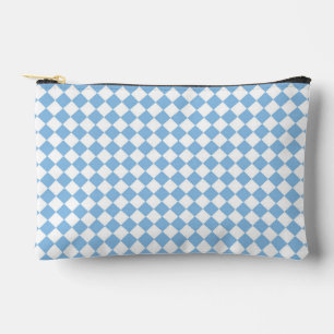 Pochette À Accessoires Motif diamant bleu blanc Checker