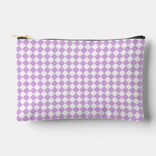 Pochette À Accessoires Motif diamant de Checker blanc violet