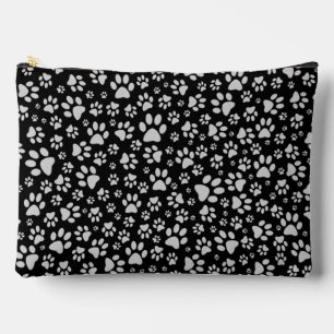 Pochette À Accessoires Motif d'impression de pattes argentées brillantes