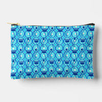Motif égyptien Lotus, bleu Cobalt et turquoise