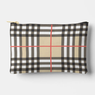 Pochette À Accessoires Motif élégant géométrique écossais mode