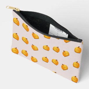 Pochette À Accessoires Motif en chef citrouille orange