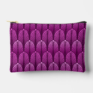 Pochette À Accessoires Motif en plumes Art Déco, Amethyst violet