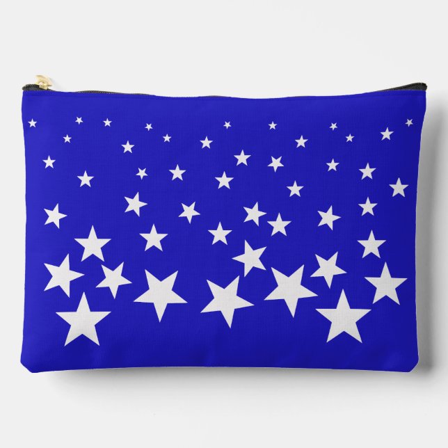 Pochette À Accessoires Motif étoile blanche sur arrière - plan bleu (Recto)