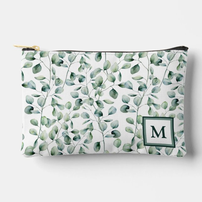 Pochette À Accessoires Motif Eucalyptus aquarelle (Recto)