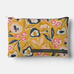 Pochette À Accessoires Motif floral à l'encre gras main levée de jardin d