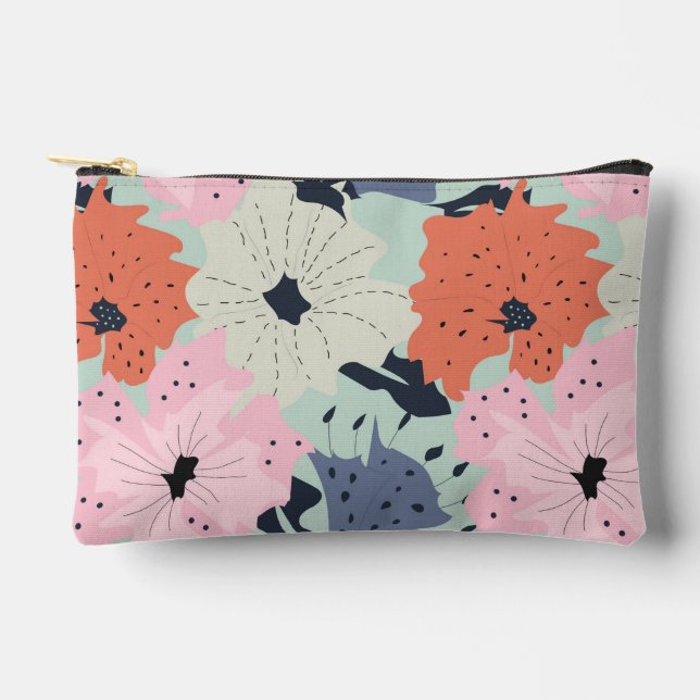 Pochette À Accessoires motif floral Abstrait (Recto)