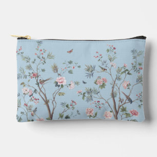 Pochette À Accessoires Motif floral antique bleu