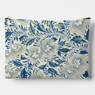 Pochette À Accessoires Motif Floral bleu Antique Design asiatique
