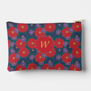 Pochette À Accessoires Motif floral éclaboussant d'automne