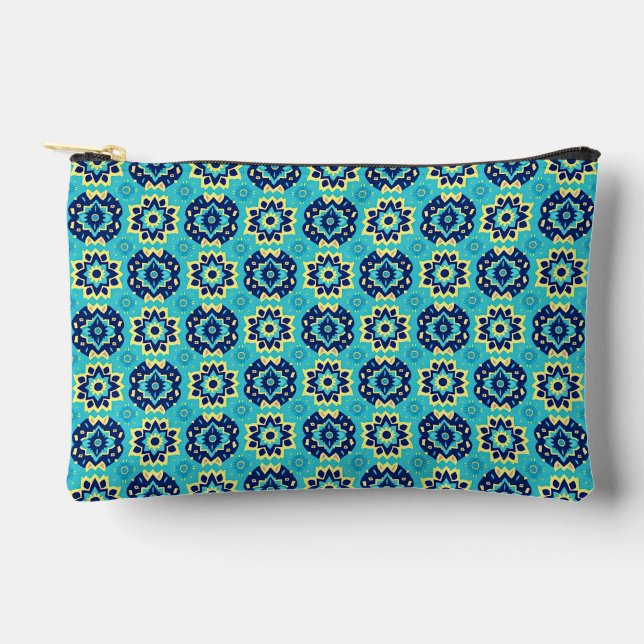 Pochette À Accessoires Motif floral géométrique Chic Boho dynamique (Recto)
