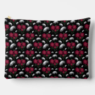 Pochette À Accessoires Motif floral rose et blanc élégant